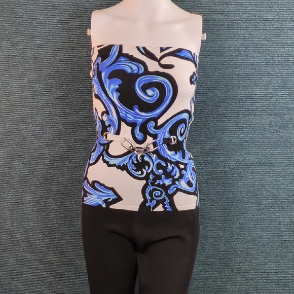 Caché Tube Top With Chain Detail - Picture 1 of 10